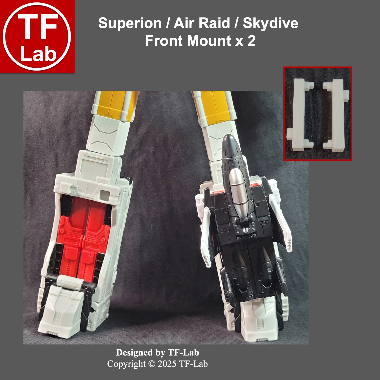 Front Mount Upgrade Kit: Transformers Superion Air Raid Skydive Age of Prime