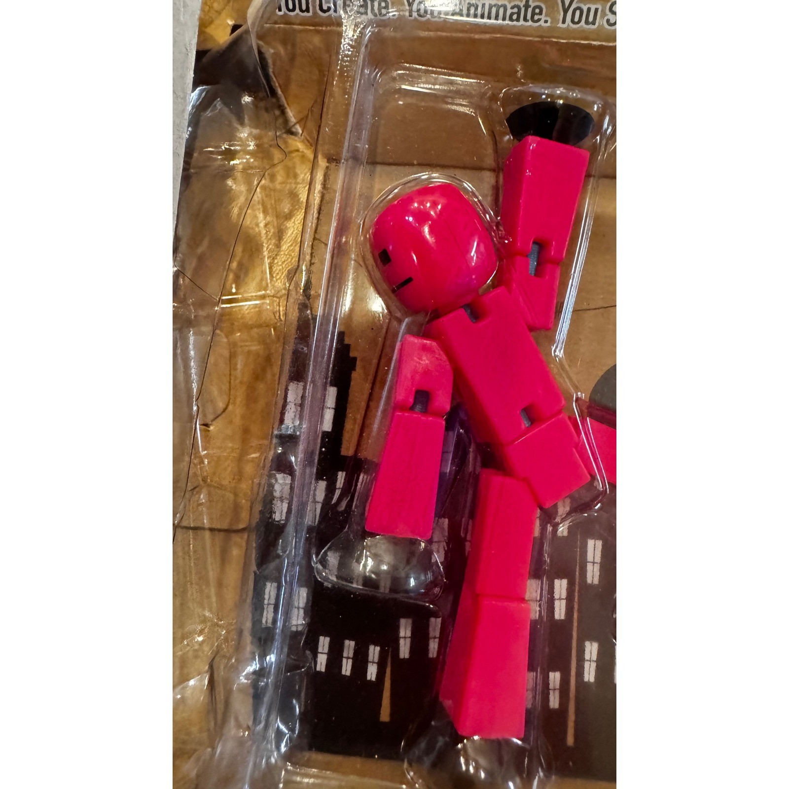 Stikbot Pink Stop Motion Animation Action Figure Zing Toy Shed New Box Wear 2017
