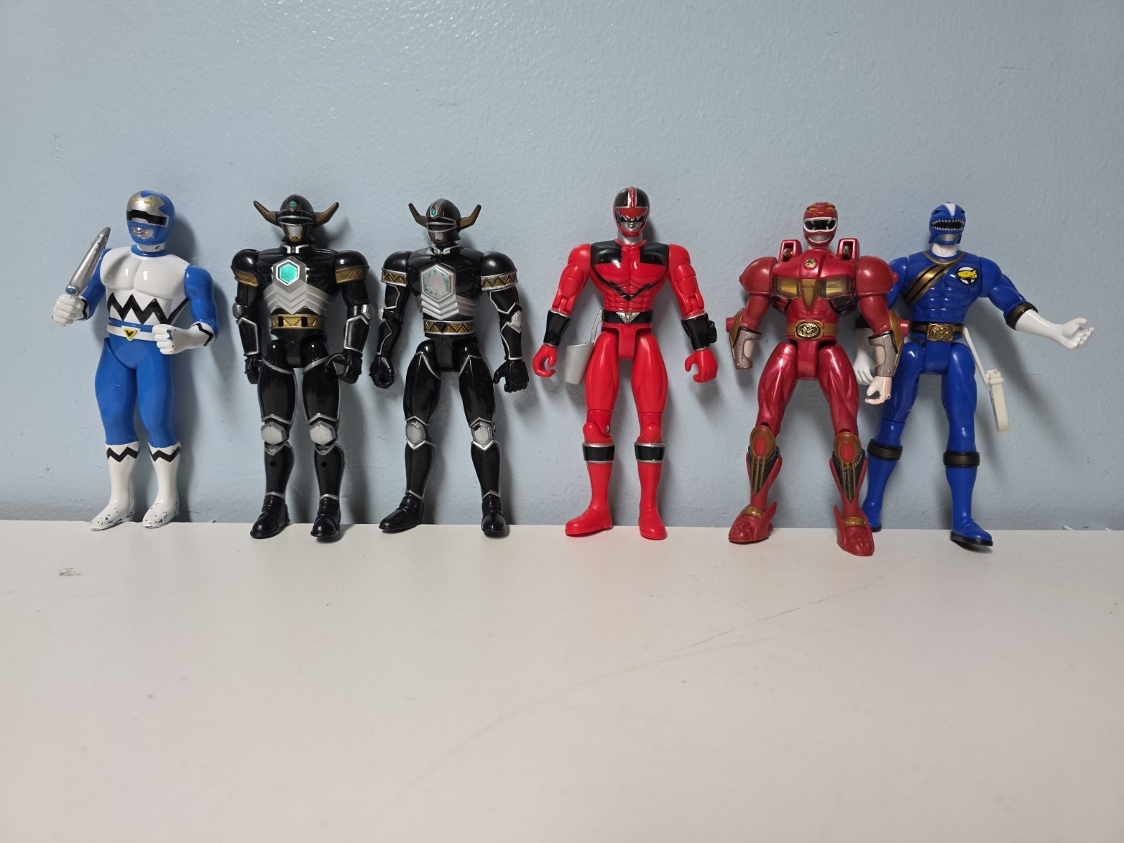 Vintage Morphin Power Rangers 6 Figure Lot