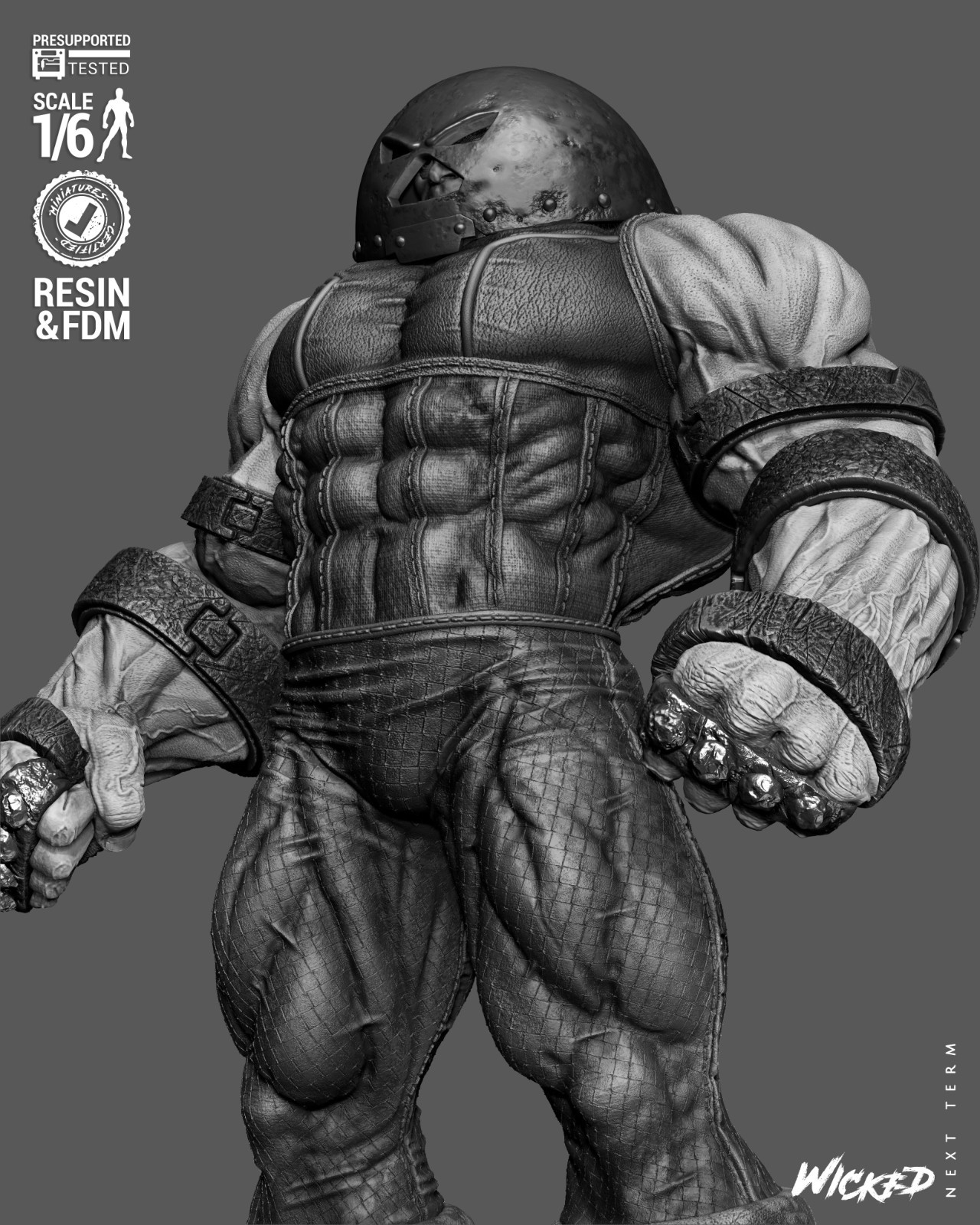 3D Printed Fan Art Juggernaut Comic Version Sculpture by Wicked3d