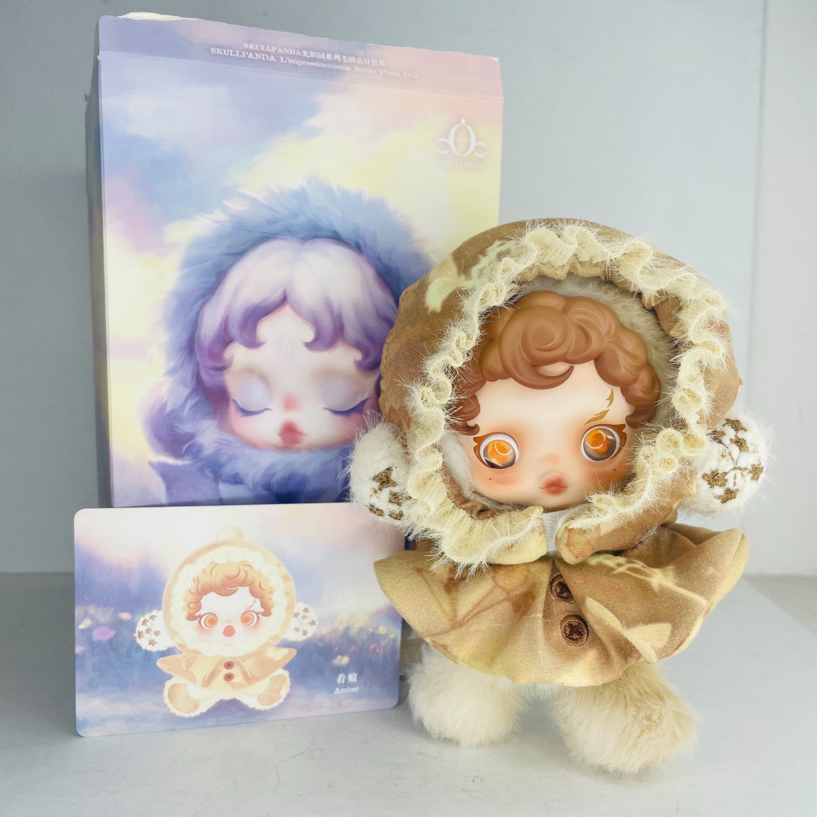 POP MART x Skullpanda L&rsquo;impressionnisme Plush Doll Confirmed Figure Toy – Amber