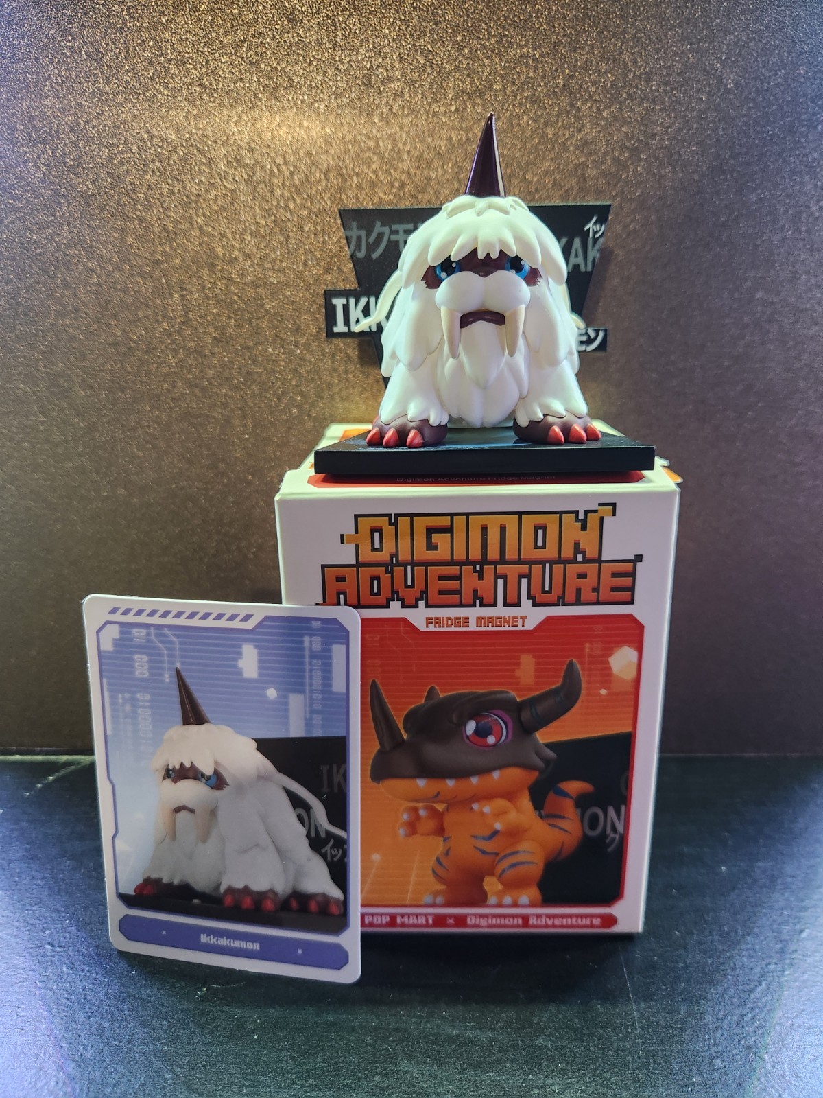 Pop Mart Digimon Adventure Fridge Magnet Series Figure Open Box -Ikkakumon