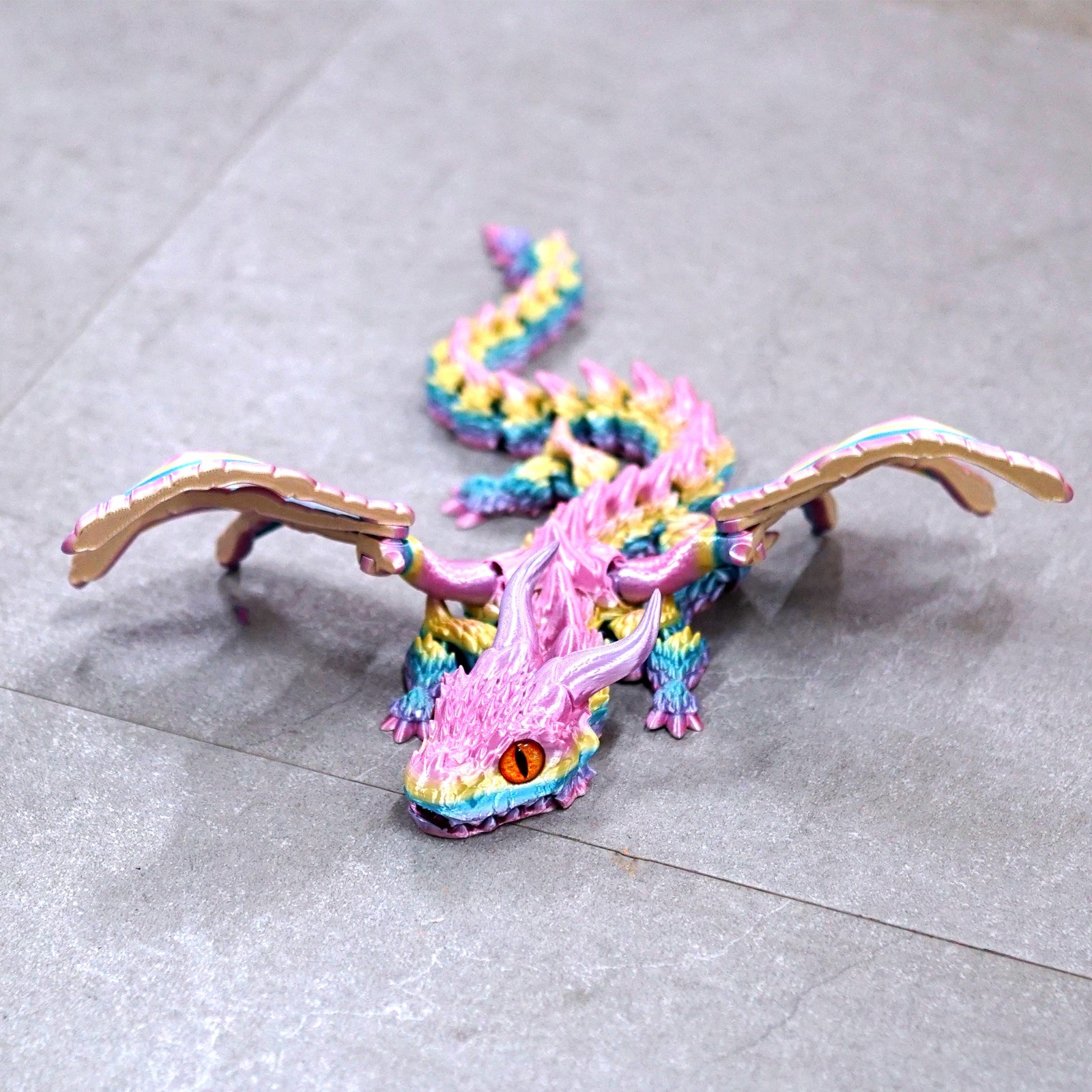 22inch 3D Printed Flying Dragon Model,Articulated Animals figure,Toys Home Decor