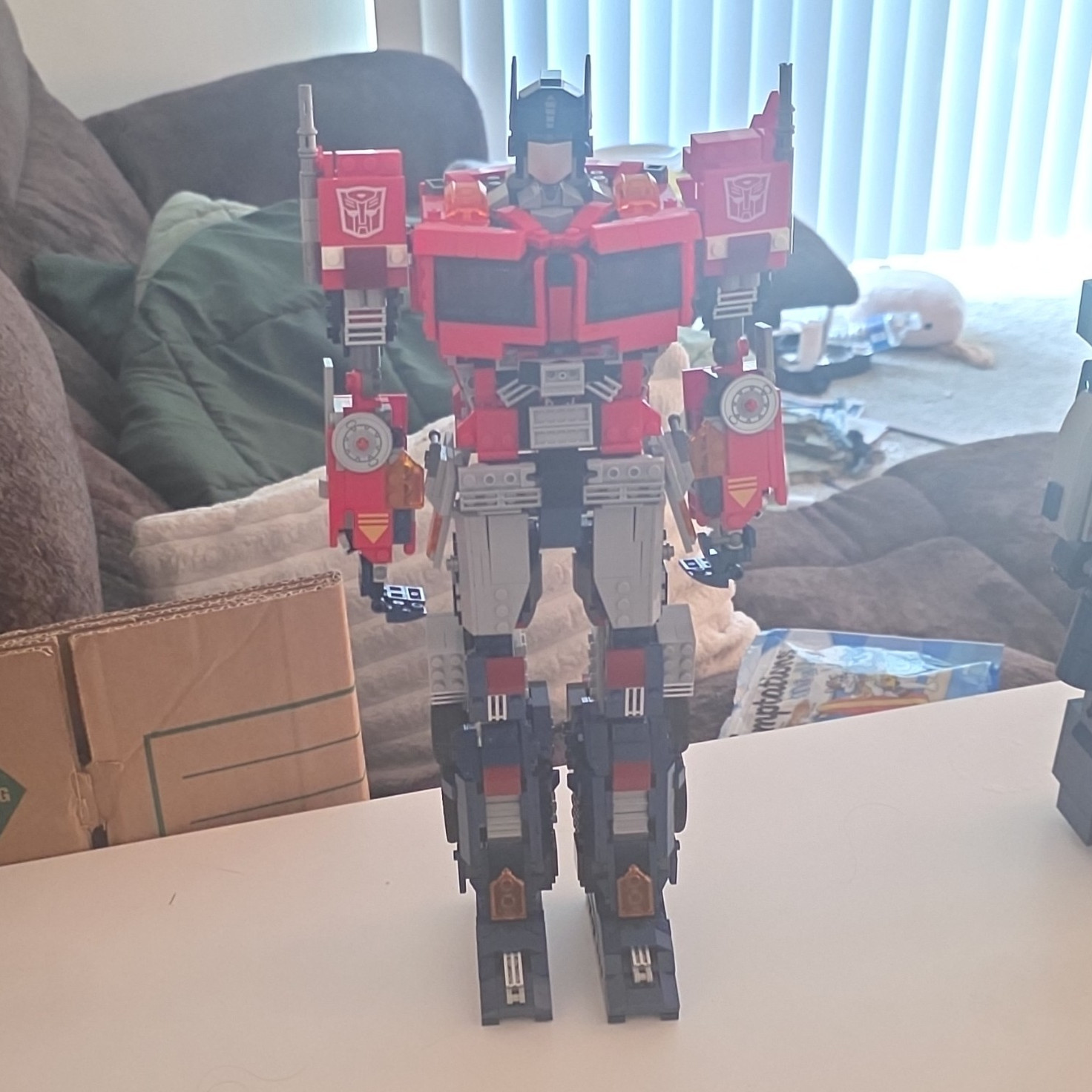 Transformers Optimus Prime Autobot Action Figure Truck Red Blue Gray