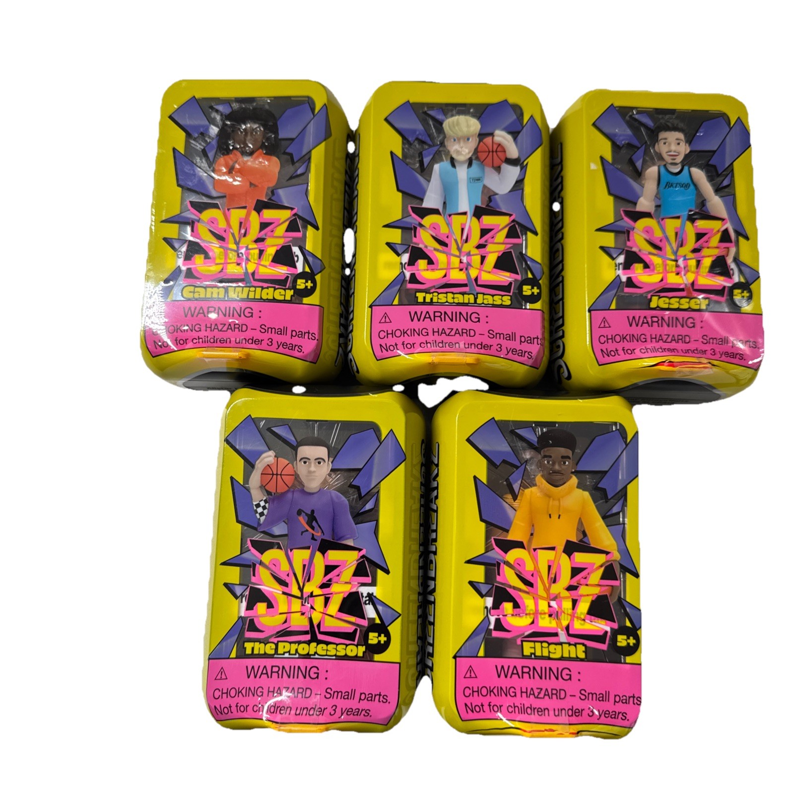 Lot of 5 SBZ Screen Breakz Jesser, Cam, Wilder, Professor, Tristan Bass, Flight!
