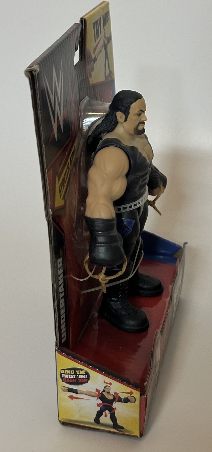 WWE Bend N Bash Undertaker Stretch Arm Figure Mattel Wrestling Toy NEW