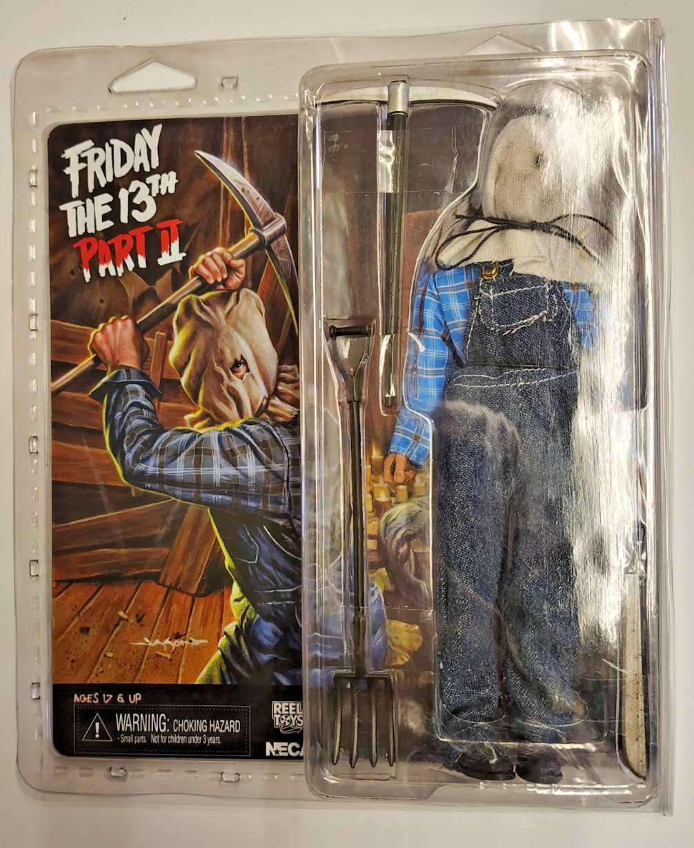 NECA Friday The 13Th Part II 8&Prime; JASON VOORHEES (Sack Head) Reel Toys Sealed New.