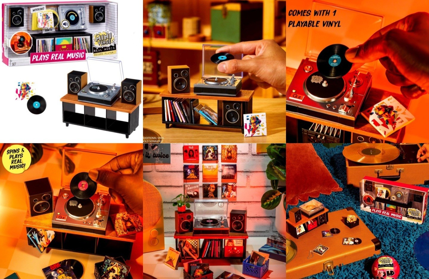 MGA&rsquo;s Miniverse Real Music Record Player Mini Collectibles -IN HAND