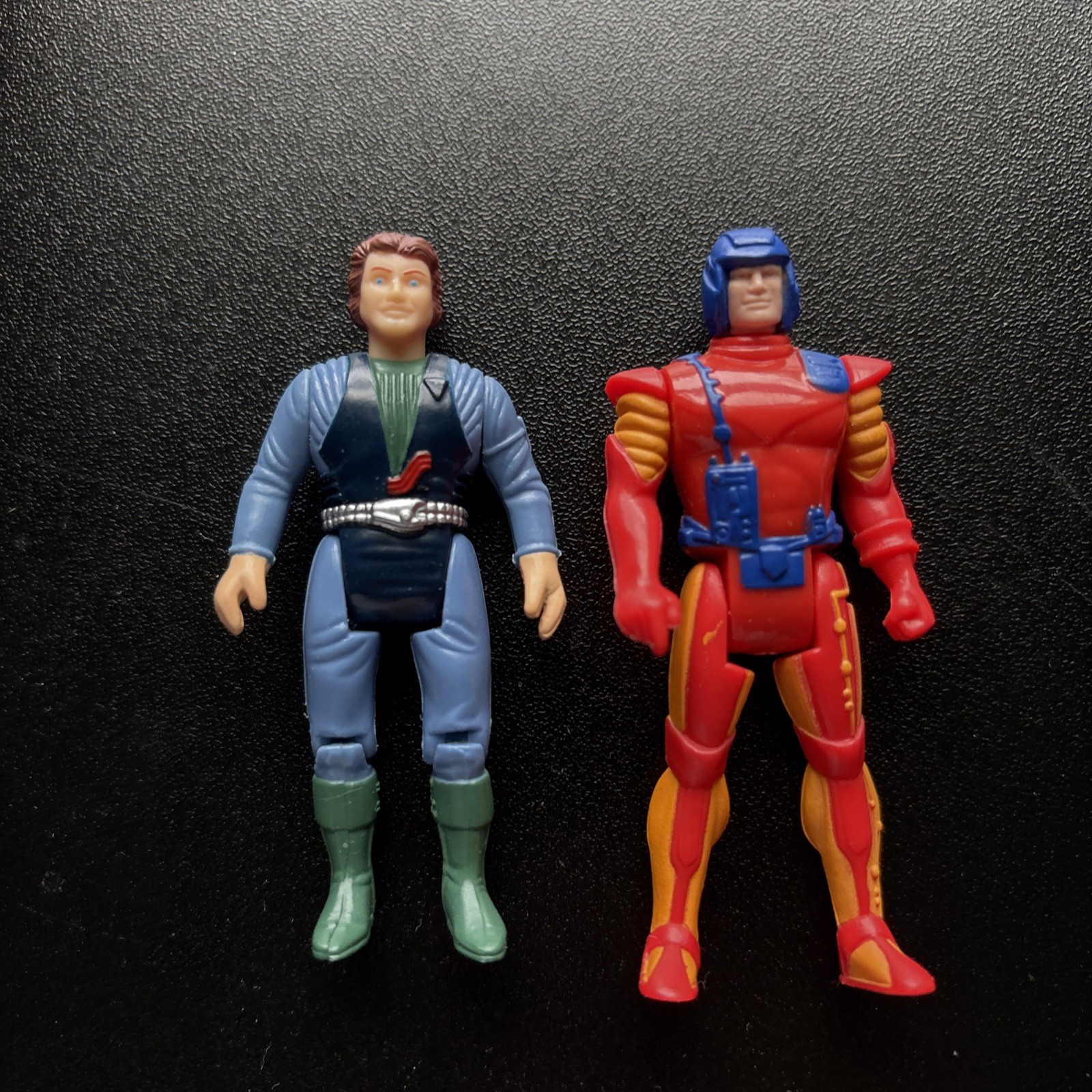KENNER VTG SKY COMMANDERS OUTRIDER COMMANDER REX KLING 3&Prime; ACTION FIGURE + Dino