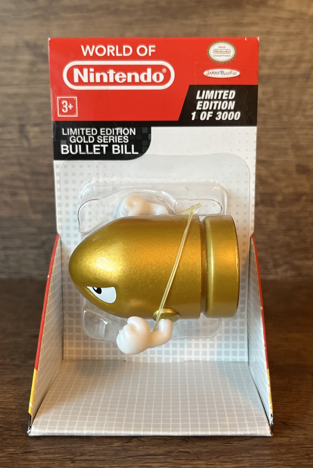 World Of Nintendo Limited Edition Gold Series 2” BULLET BILL 1 Of 3000 Jakks NEW