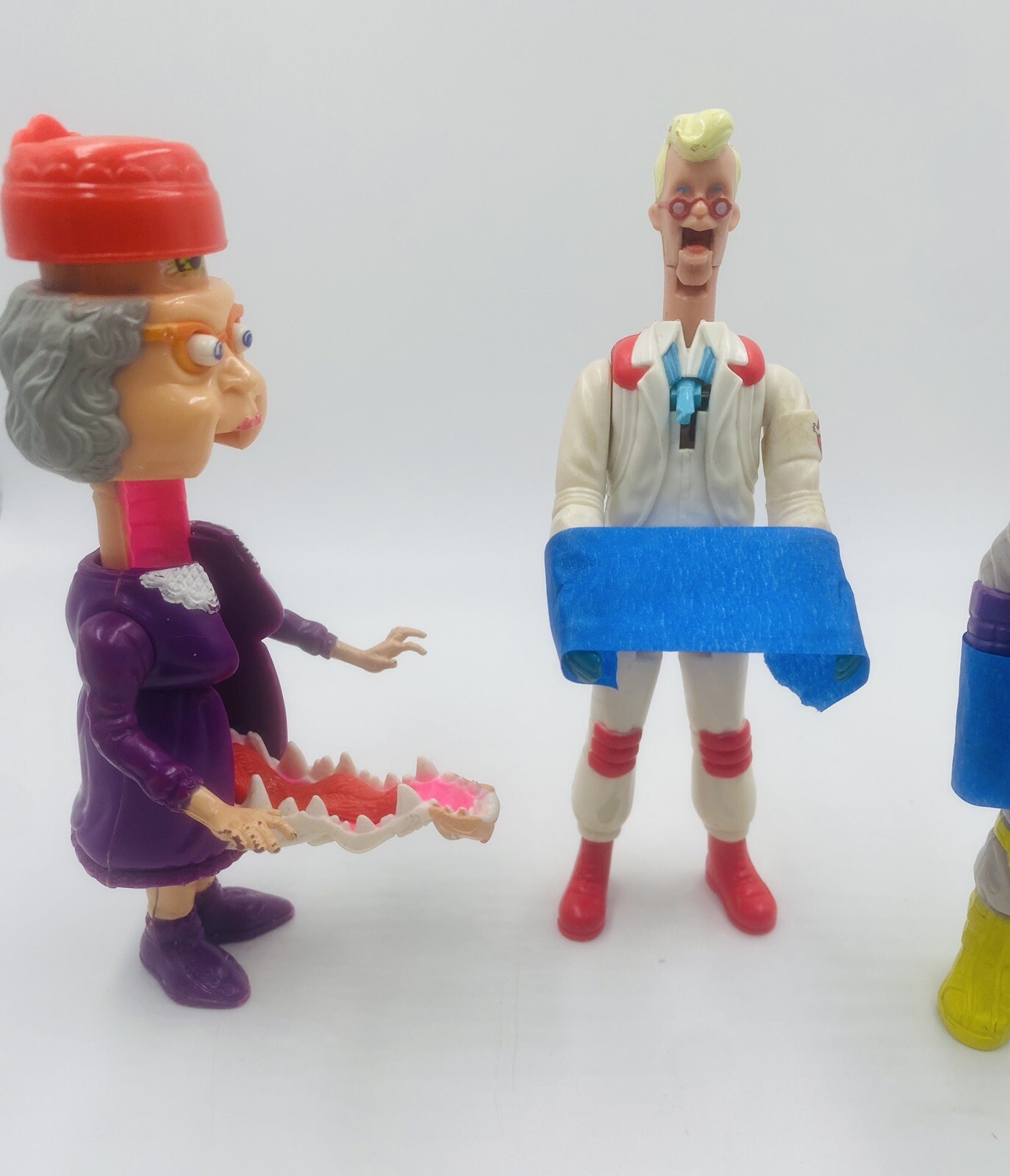 Vtg The Real Ghostbusters Figures Granny Gross Winston Zeddmore Egon Spengler