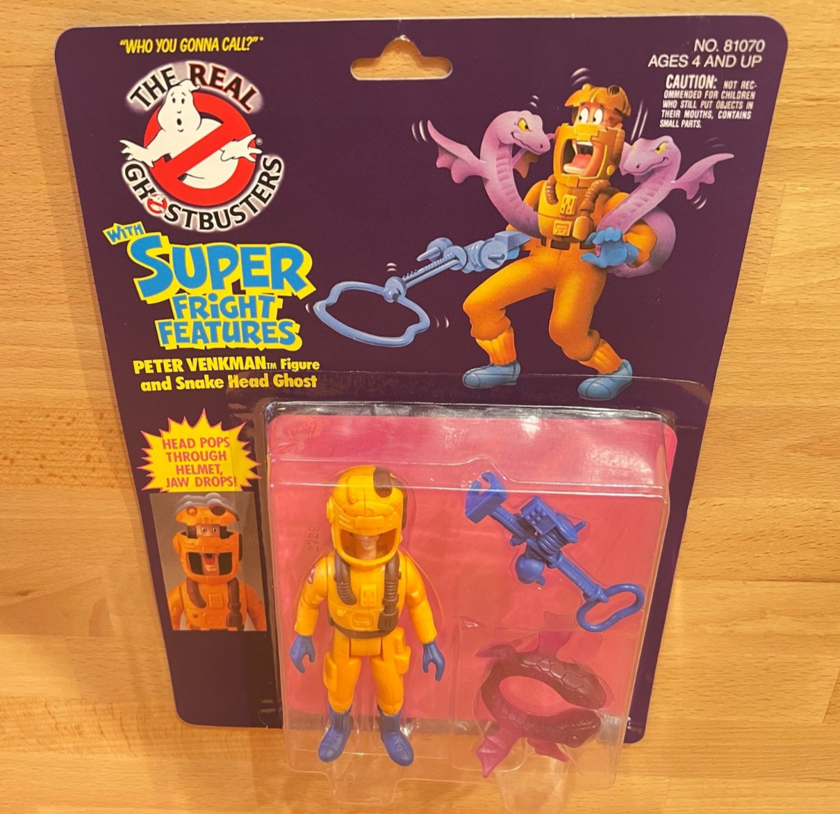 1986 The Real Ghostbusters Peter Venkman Snake Head Ghost Super Fright Features