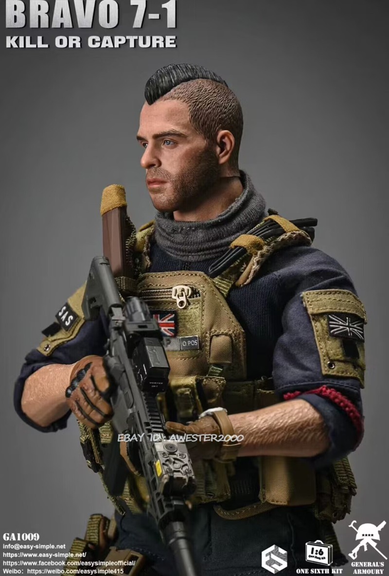 EASY&SIMPLE ES GA1009 BRAVO7-1 SAS Soap 1/6 Action Figure Model In Stock