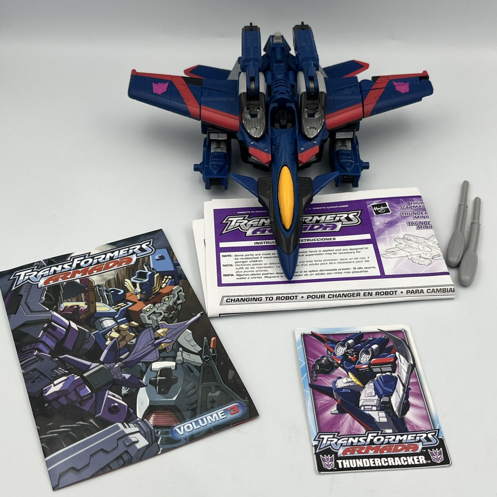 Transformers Armada Thundercracker Super Con Complete Missiles Instructions 2002