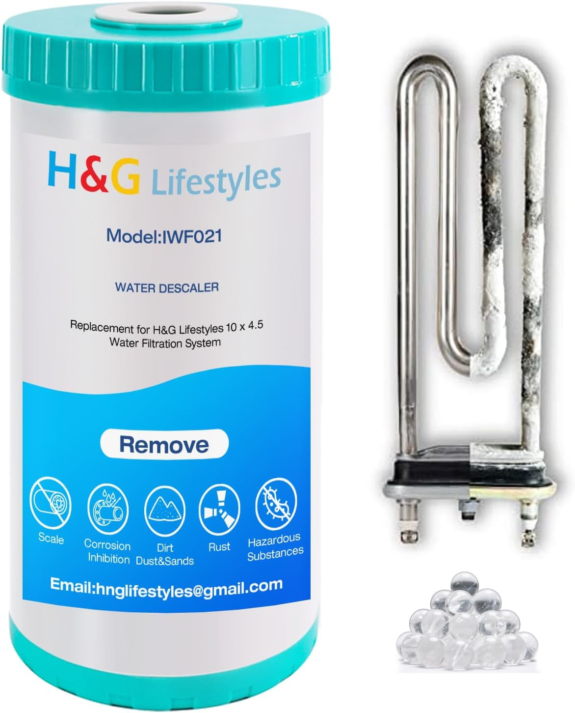10&Prime; X 4.5 Water Descaler Cartridge – Saltless Anti-Scale Filter Replacement