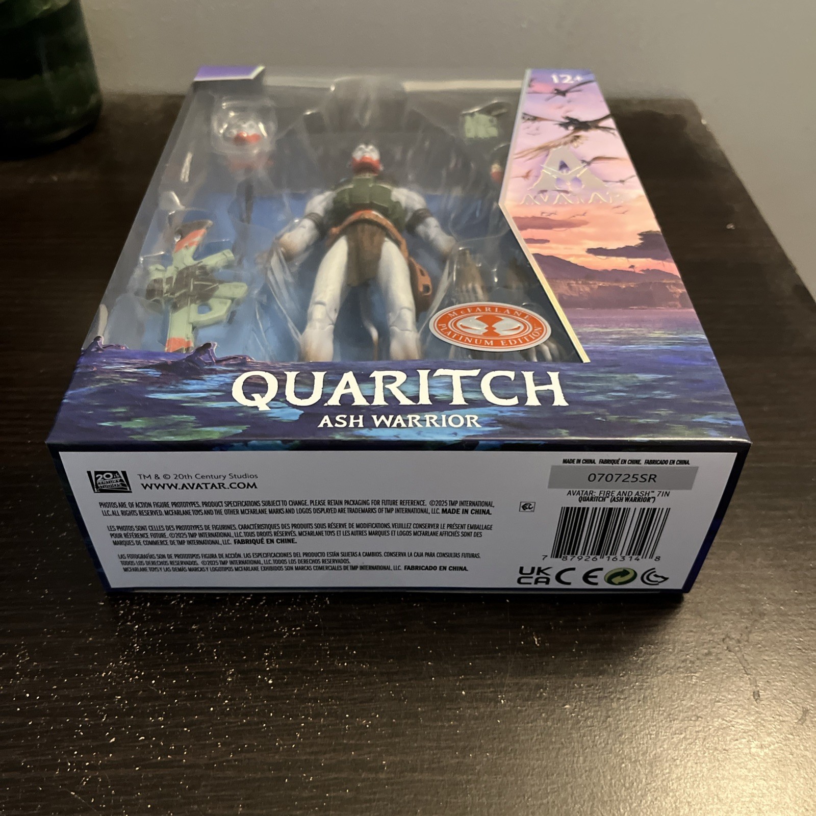 McFarlane Avatar Quaritch Ash Warrior Platinum Edition Figure