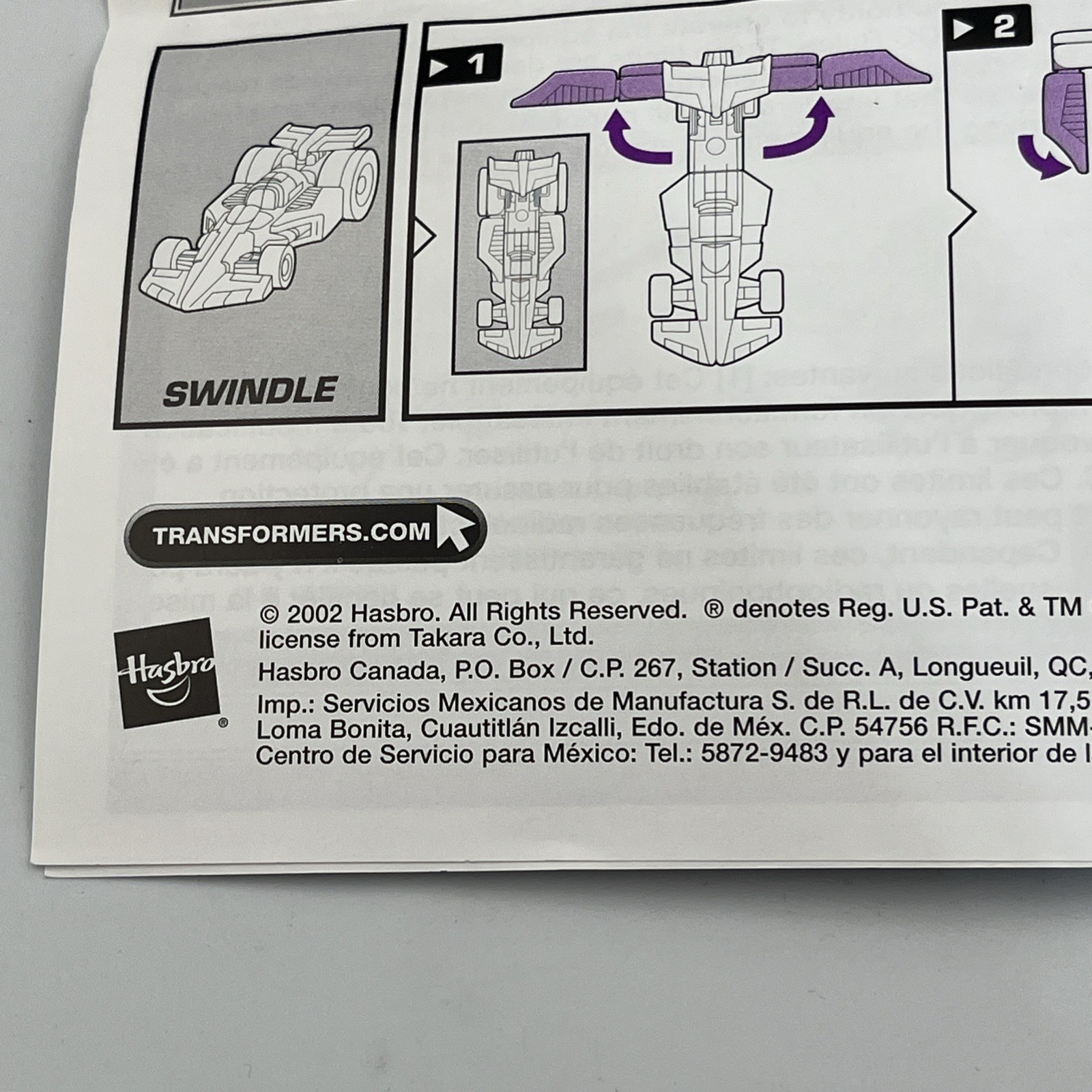 Transformers Armada Starscream Super Con Complete Missiles Instructions 2002