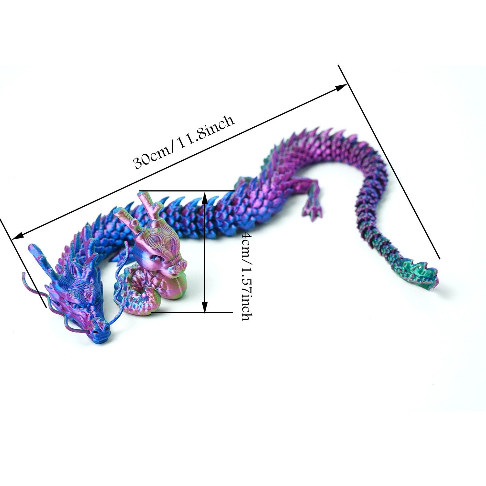 2PCS 3D Printed Dragon Model,Articulated Animals figure,Fidget Toys Home Decor