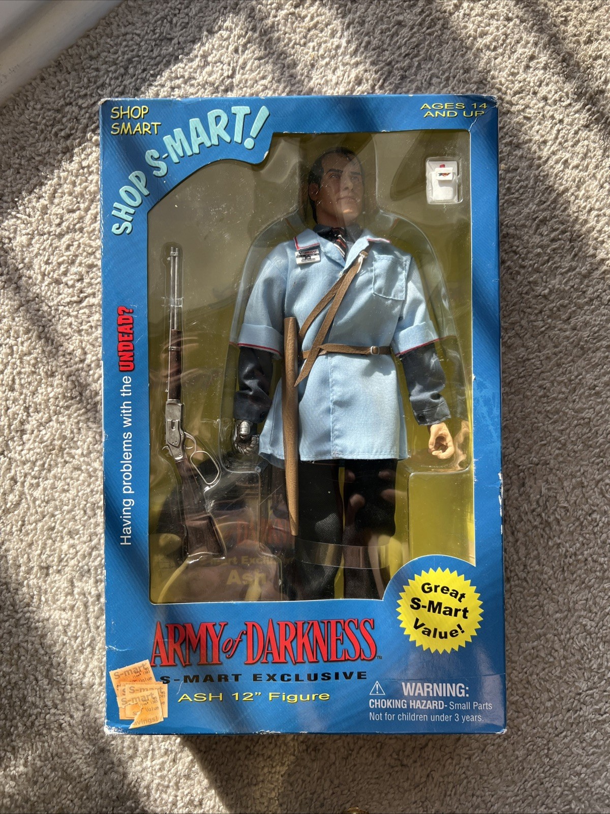 Sideshow Collectibles Army Of Darkness Ash S-Mart Exclusive 12&Prime; Figure NIB 2003