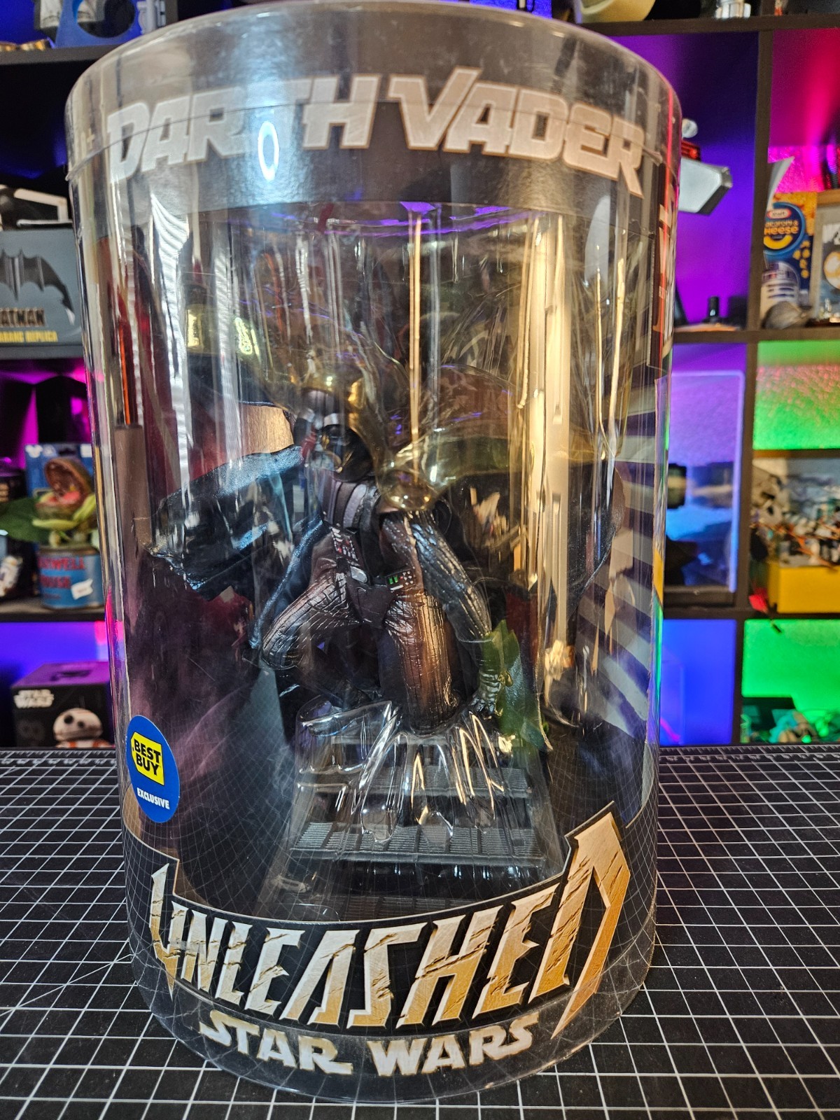 Star Wars Darth Vader Unleashed Figure Best Buy Exclusive Tube Hasbro 2005 New