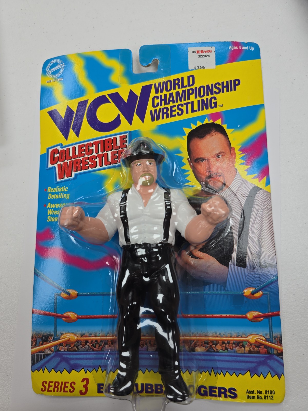 1994 WCW NWA OSFT Big Bubba Rogers Wrestling figure WWF WWE Bossman