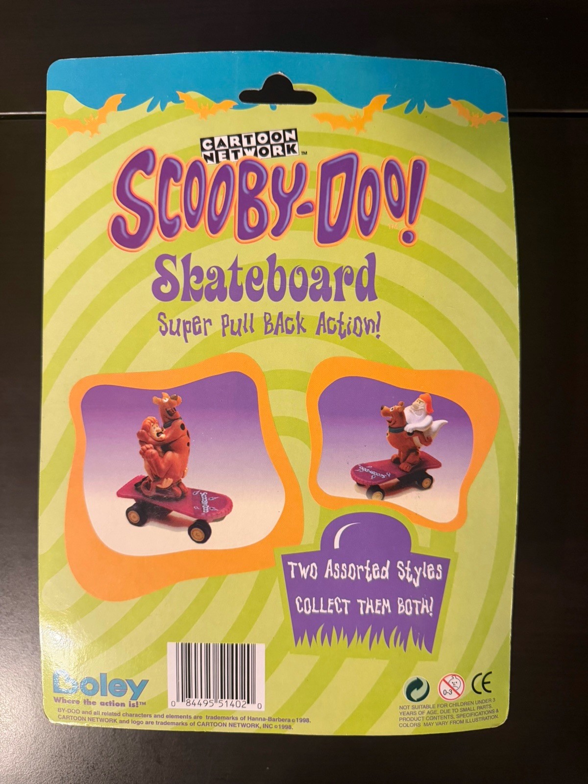 Scooby-Doo! Cartoon Networks Pullback Skateboards & BMX Lot Of 3 Boley 1998 New
