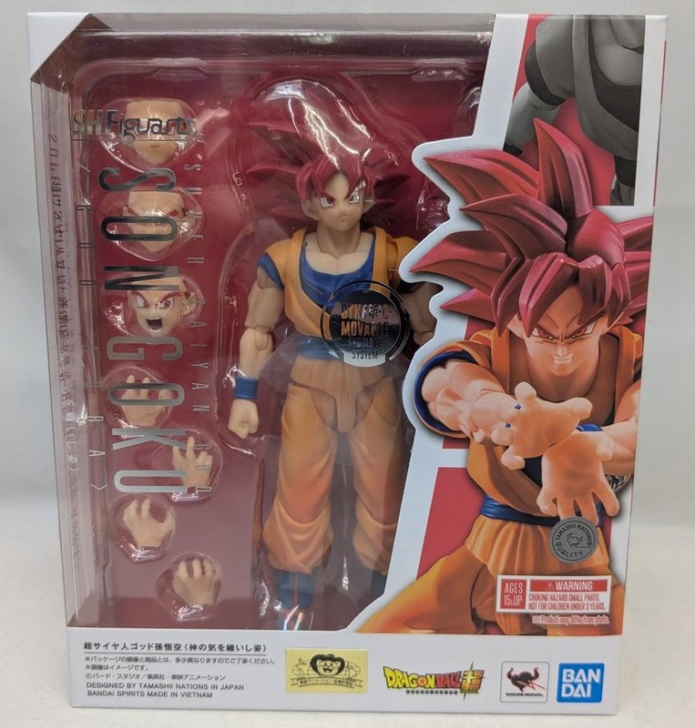 Bandai S.H.Figuarts Dragon Ball Super Saiyan God Son Goku Figure Tamashii