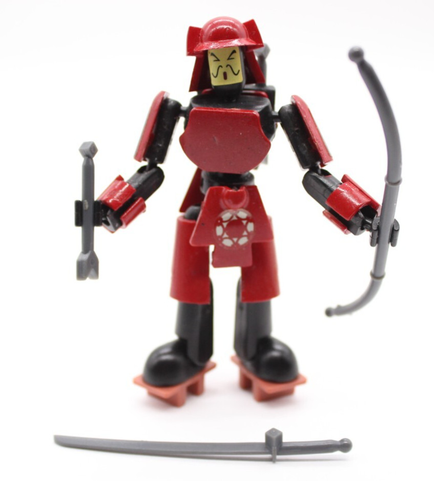 Stikfas Samurai Warrior Alpha Male Action Figure Red Face (As Shown)