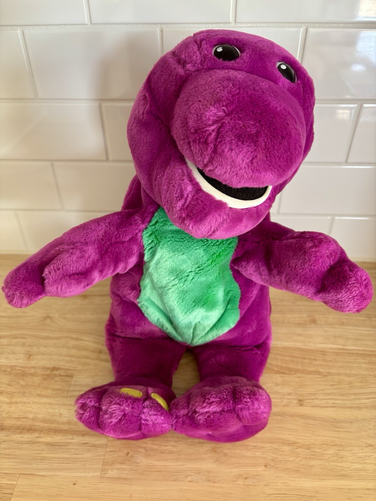 1997 Vtg ActiMates Barney 14” Microsoft Talking Singing Interactive Tested Works