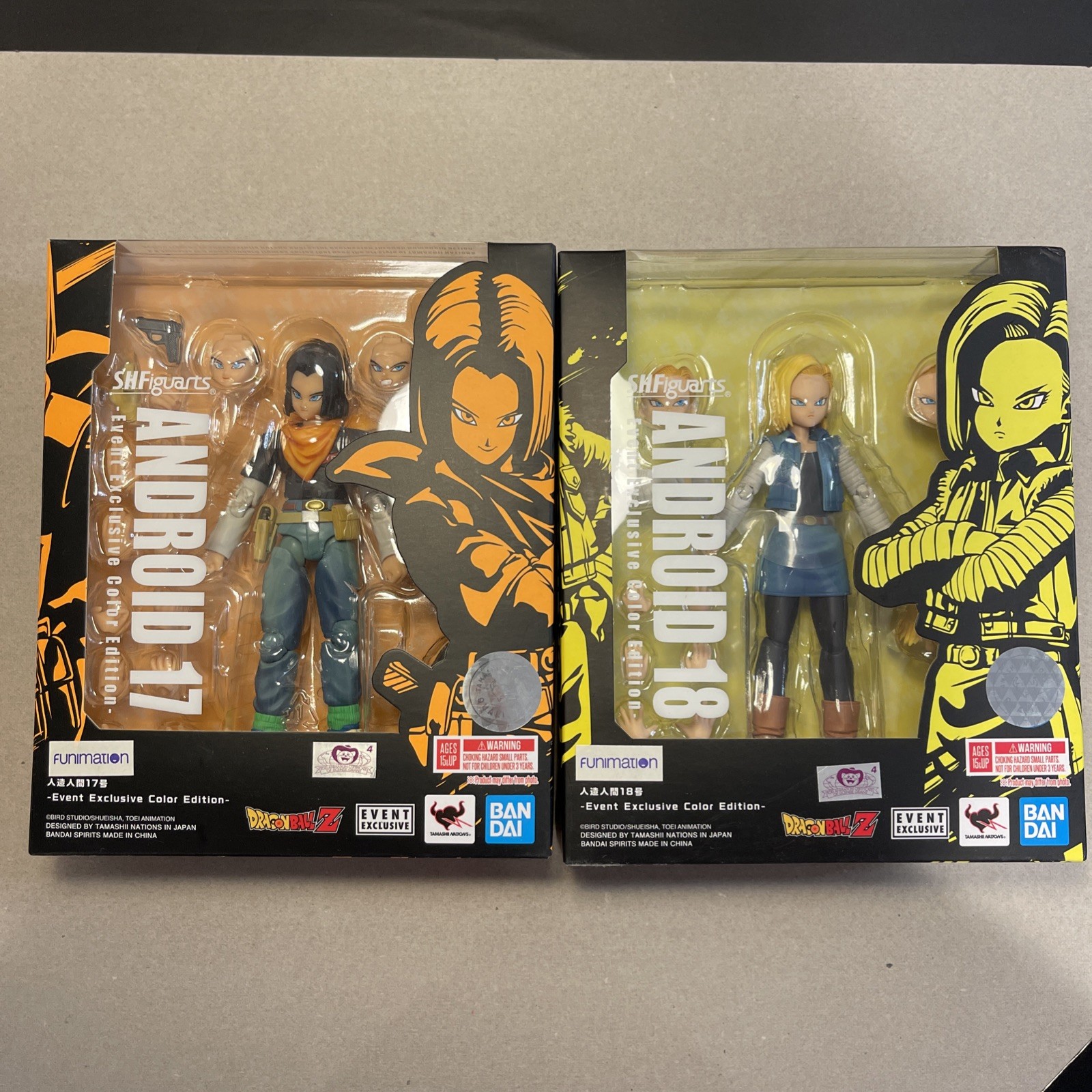 S.H. Figuarts Android 17 & Android 18 Dragon Ball Z DBZ Event Exclusive