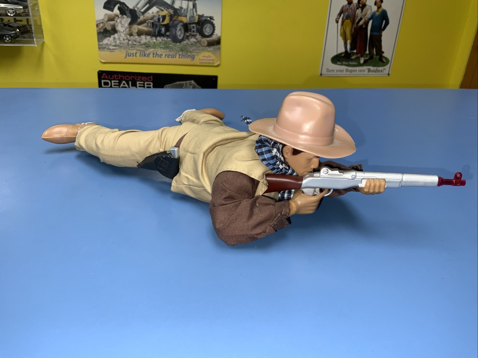 Unbranded Generic Cowboy Laying Down Non Poseable Figure