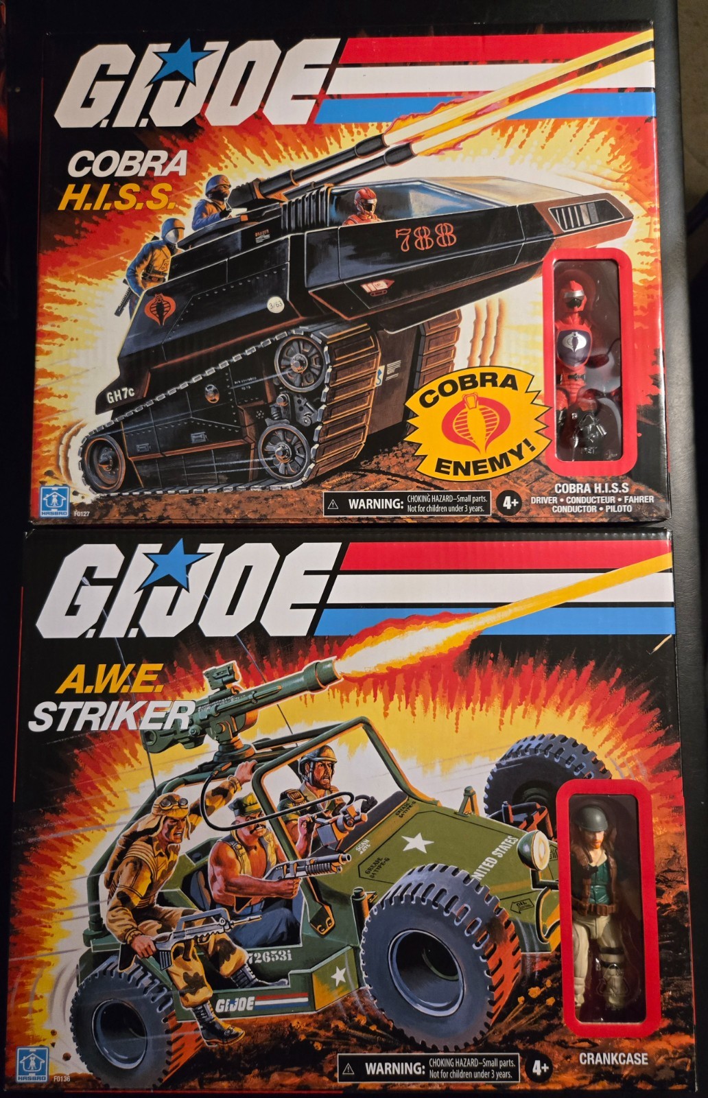 GI Joe Retro 3.75&Prime; Lot of 2 COBRA H.I.S.S. | A.W.E. Striker