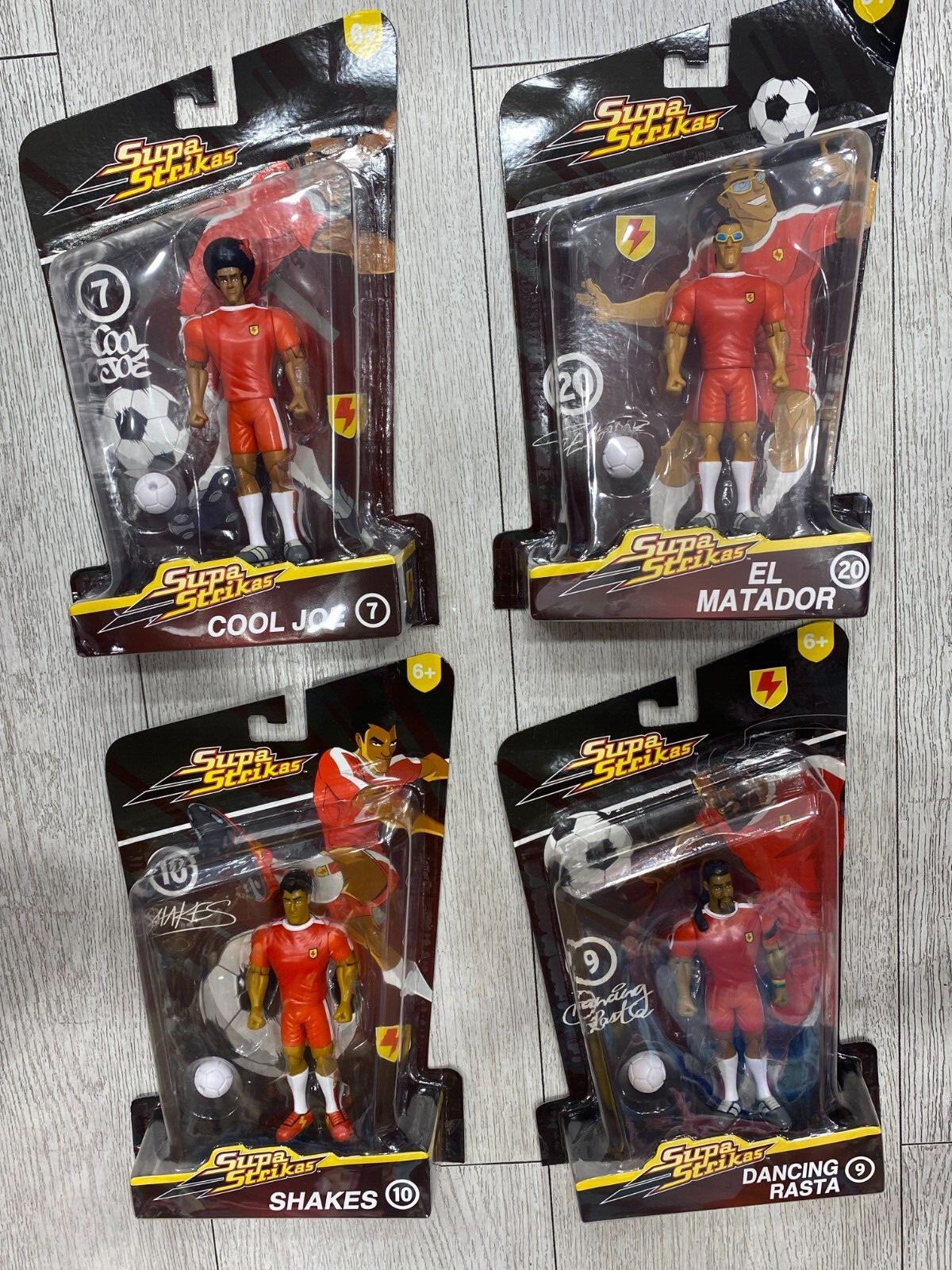 Supa Strikas Action Figures Soccer SHAKES DANCING RASTA EL MATADOR COOL JOE- 6&Prime;
