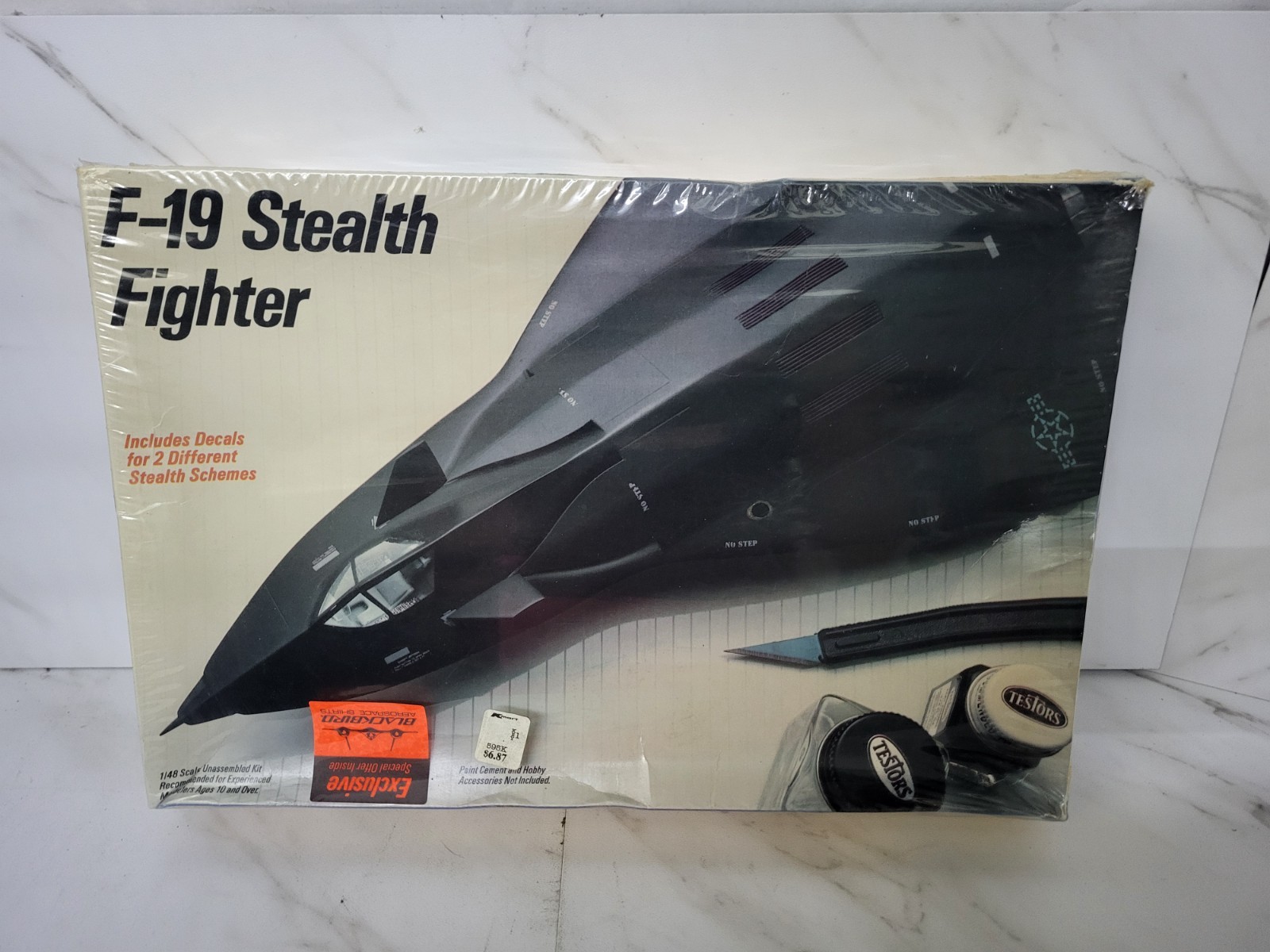 F-19 Stealth Fighter 1/48 TESTORS Model Kit NEW MIB Sealed