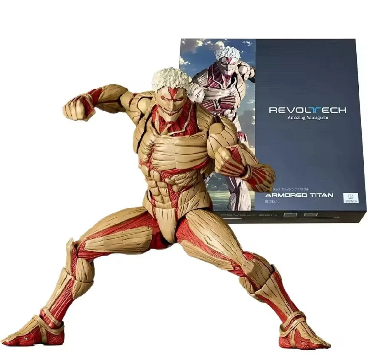 Revoltech Attack On Titan Armoured Titan Reiner Braun 6&Prime; Anime Action Figure