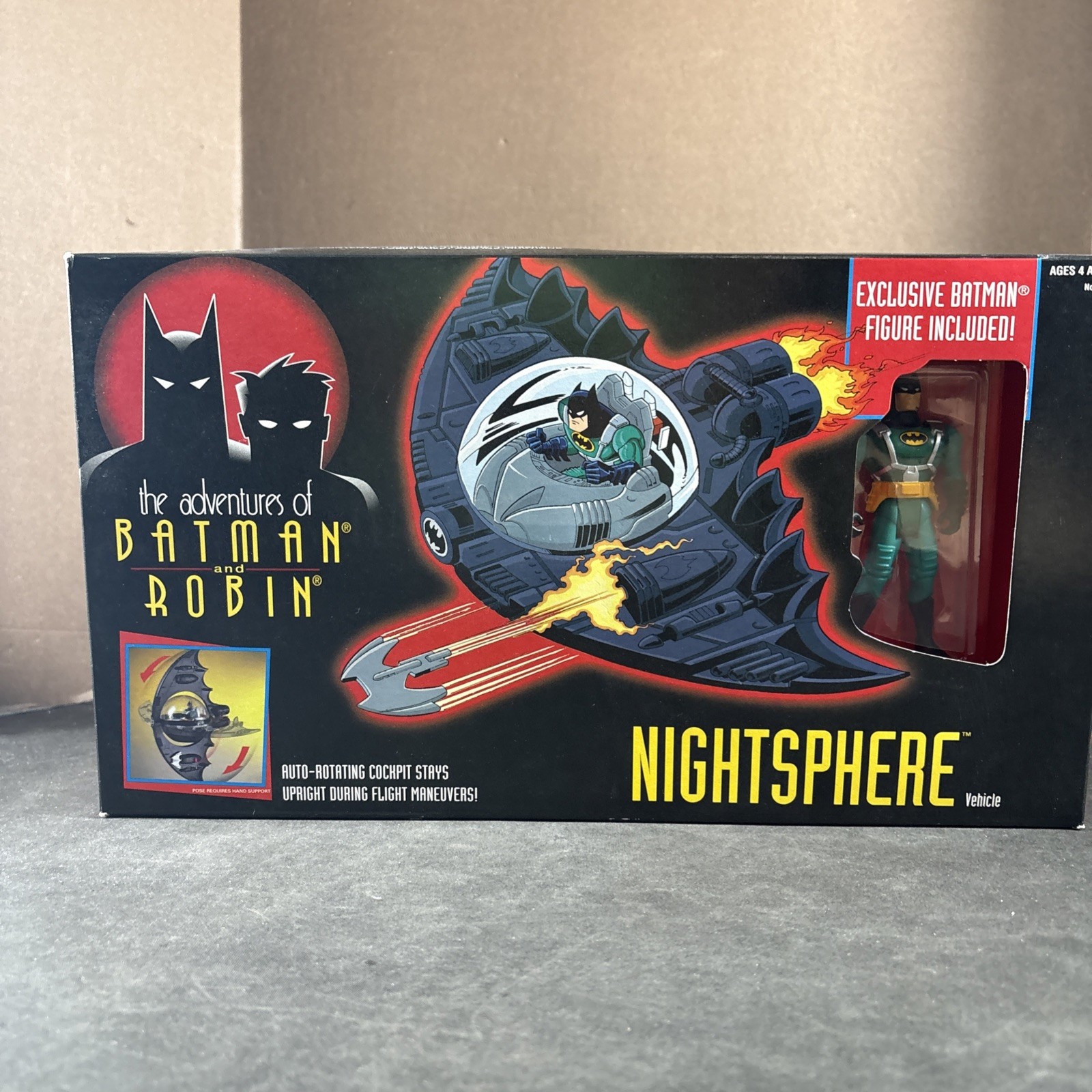 NIGHTSPHERE ADVENTURES OF BATMAN & ROBIN ACTION FIGURE VEHICLE KENNER NEW VINTAG