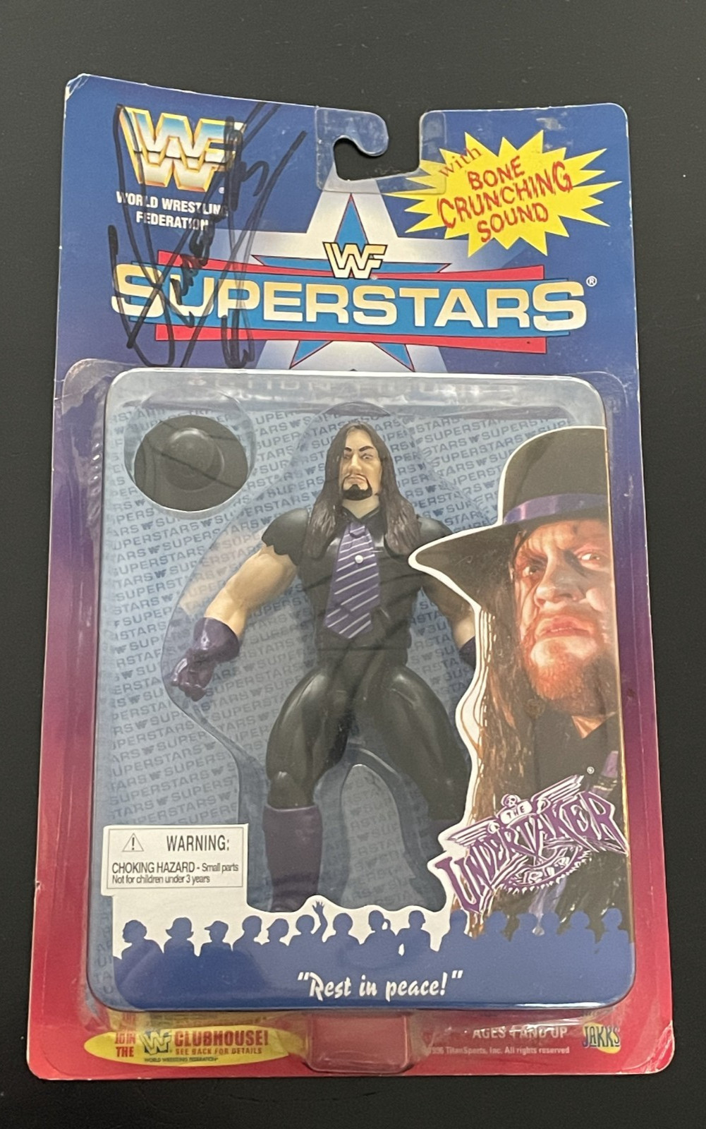 1996 Jakks WWF Superstars Undertaker Signed NO COA/LOA