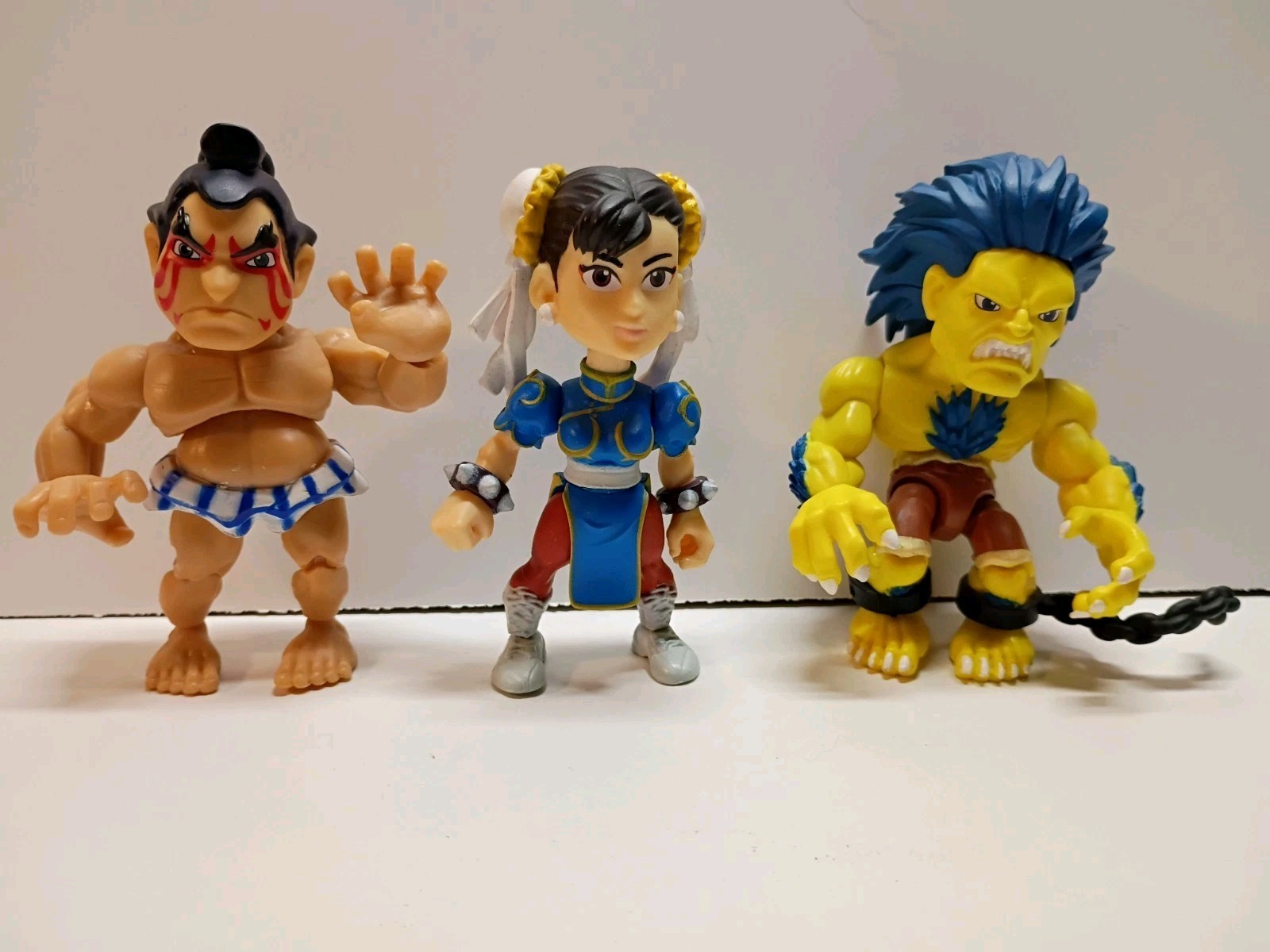Street Fighter The Loyal Subjects 3&Prime; Vinyl Action Figure Lot of 3