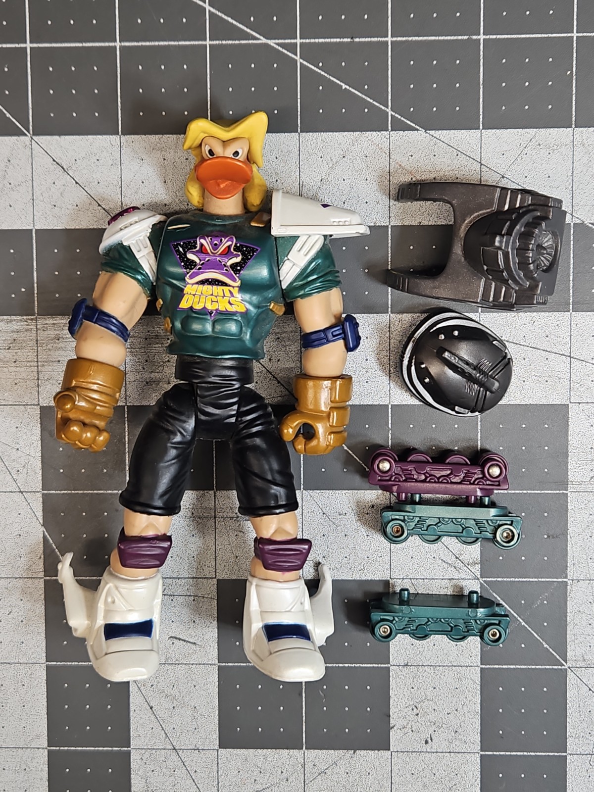 1997 Mighty Ducks STICKFIRE NOSEDIVE Action Figure Disney Mattel As Shown