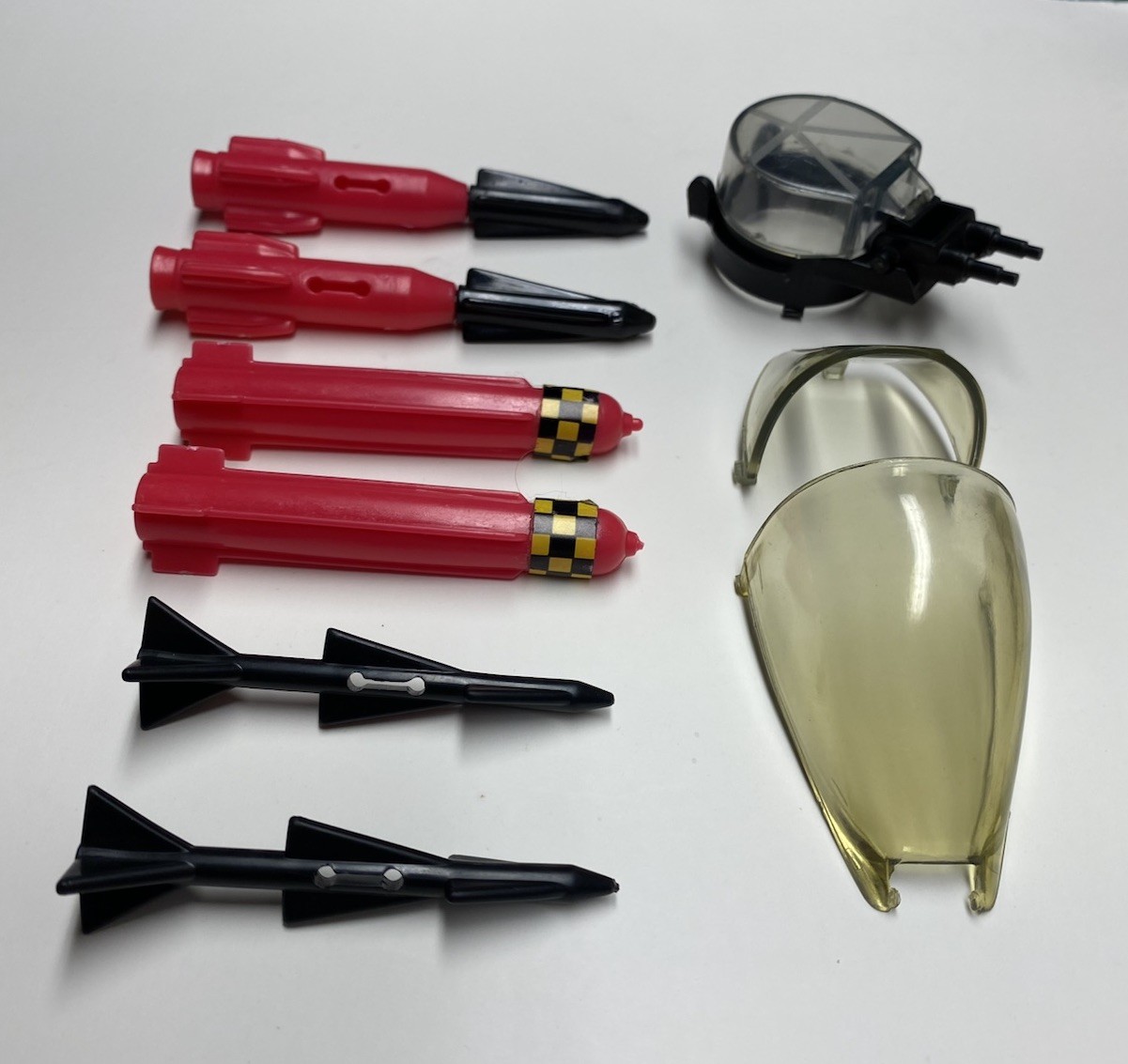 GI Joe 1988 Tiger Force Tiger Rat Canopy Glass Missile Part Lot Original Vintage