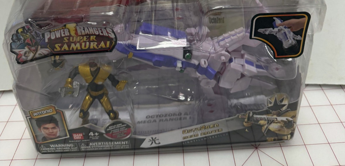 Power Rangers Samurai Octozord With Mega Light Gold Ranger Antonio Brand New