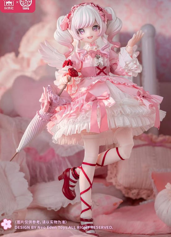 Neo Eden Toys Dream-Devourer Pink 22cm/8.6In Angel Demon Hang Card Bjd Dressable
