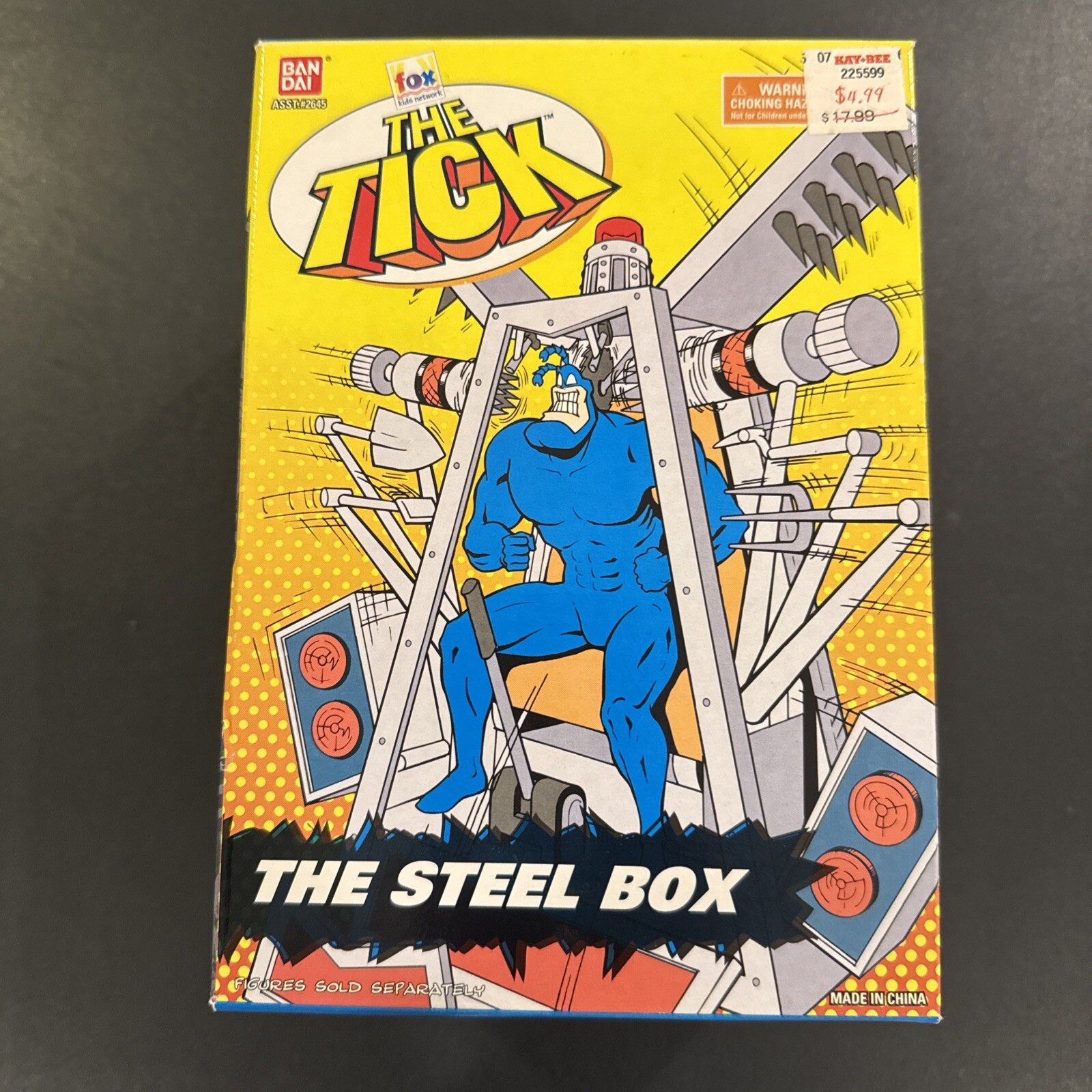 1995 THE TICK….THE STEEL BOX BAN DAI TOYS