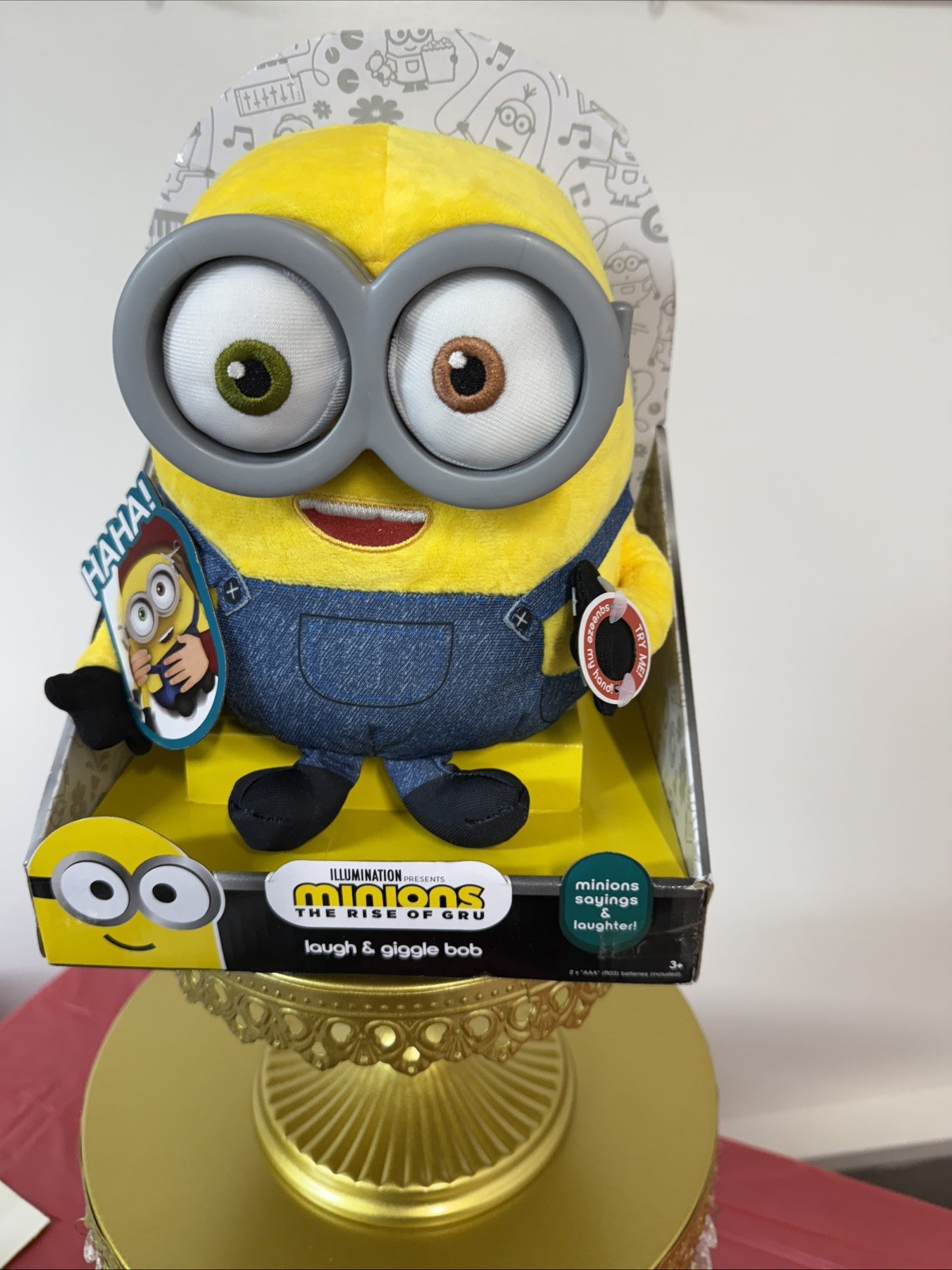 Minions The Rise of Gru Laugh & Giggle Talking Bob 8&Prime; Electronic Plush Tested