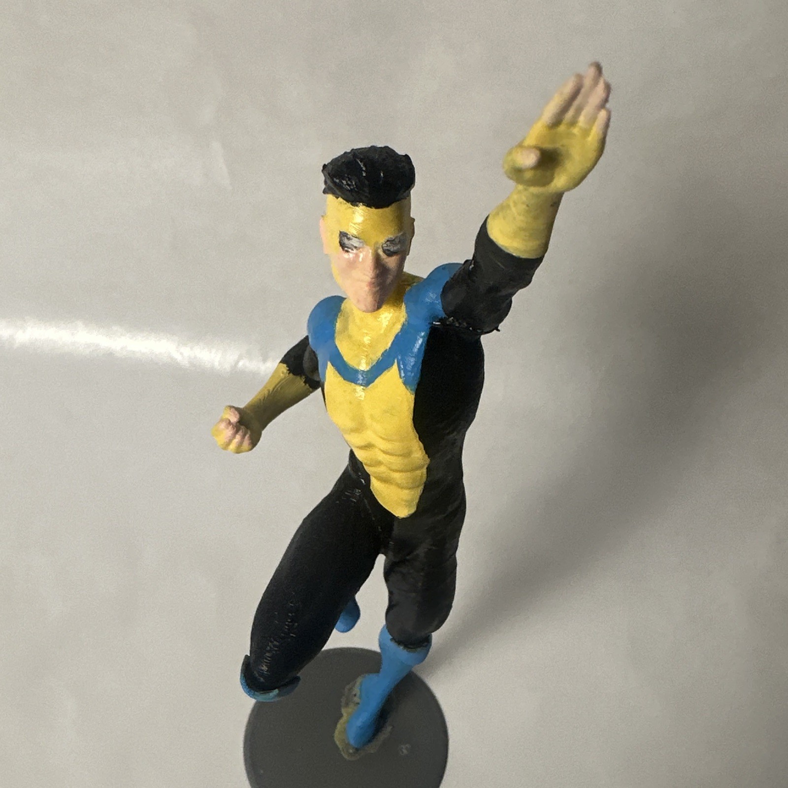 Custom 3D printed invincible statue 9inches tall PLA+ with stand attached