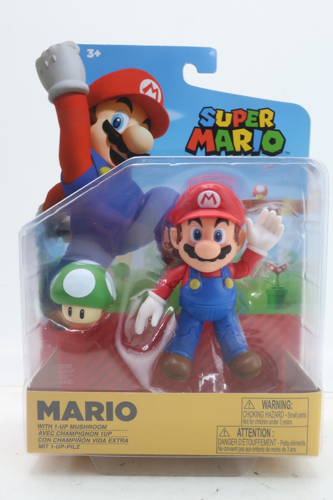 Jakks Pacific Nintendo Super Mario 4&Prime; Action Figure w/ 1&Prime; Up Mushroom – Sealed