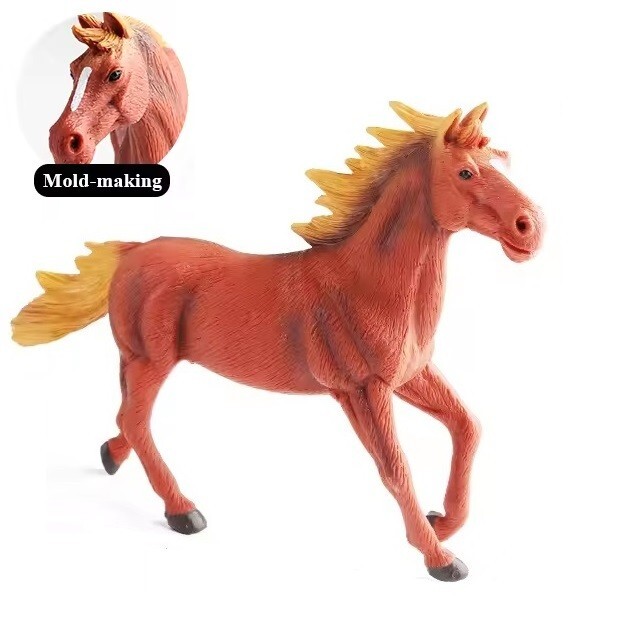 Stallion Horse Toy Action Figure Small Animal Figurine Doll Gift for Kids