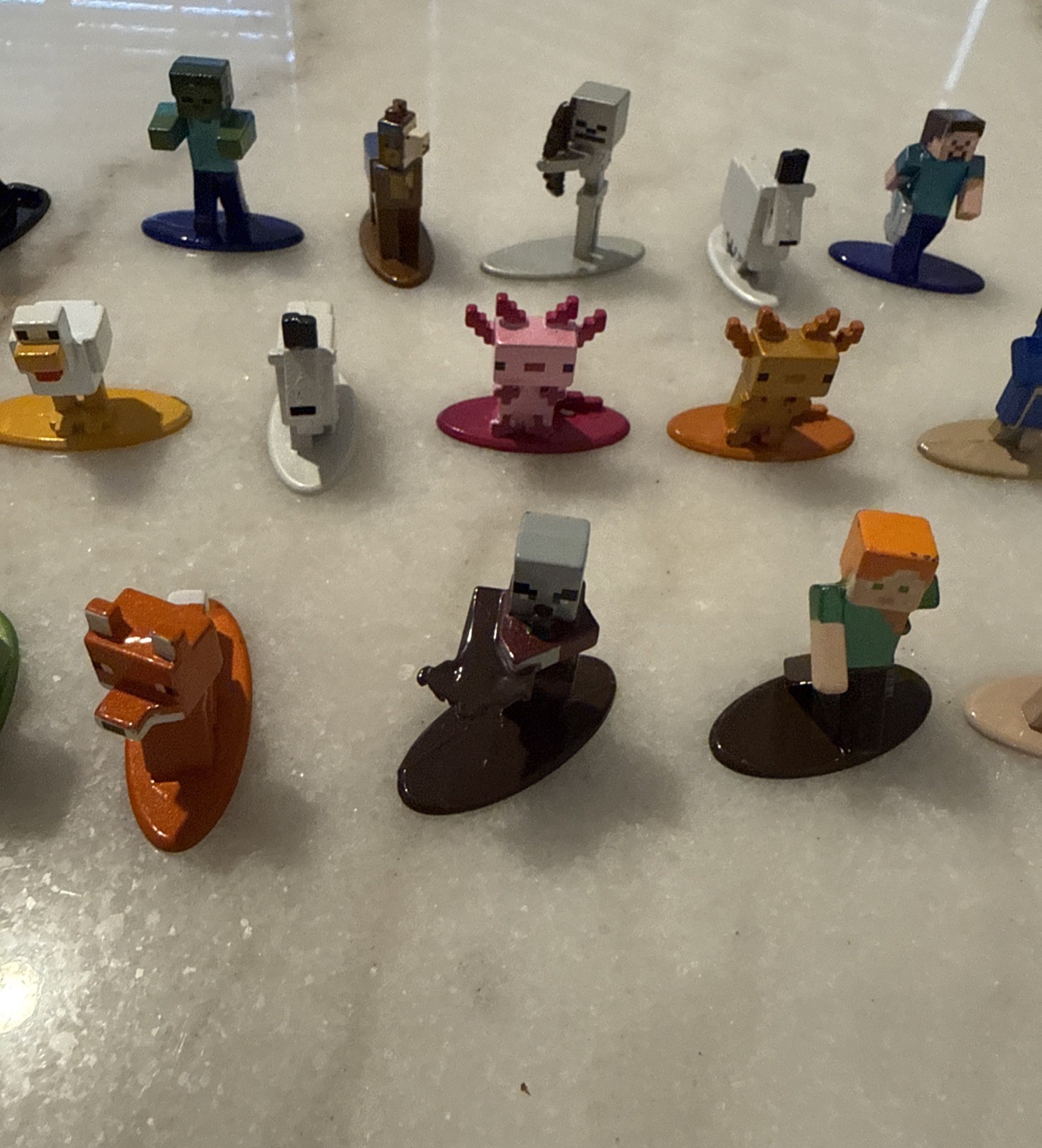 Jada Minecraft Mini Metal 18 Figurines Diecast Used