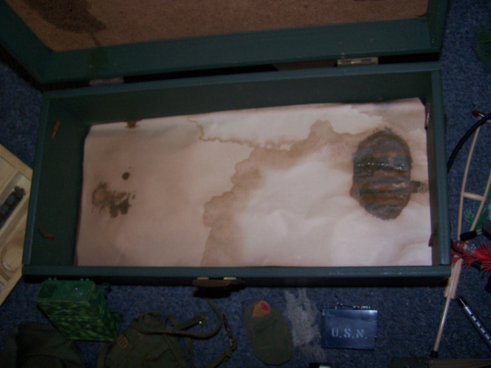 GI JOE 1964 First Issue Foot Locker with Lots accessories from Estate See Photos