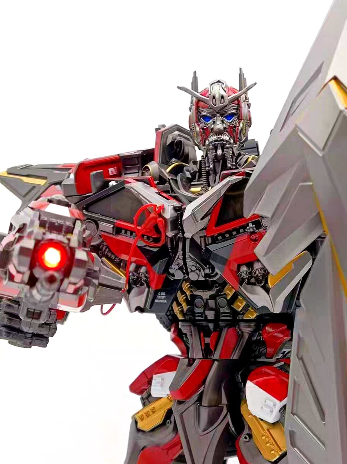 Holiday-Enlarged Version! OV-01 Sentinel Prime Diecast Figure/With LED Eyes Glow